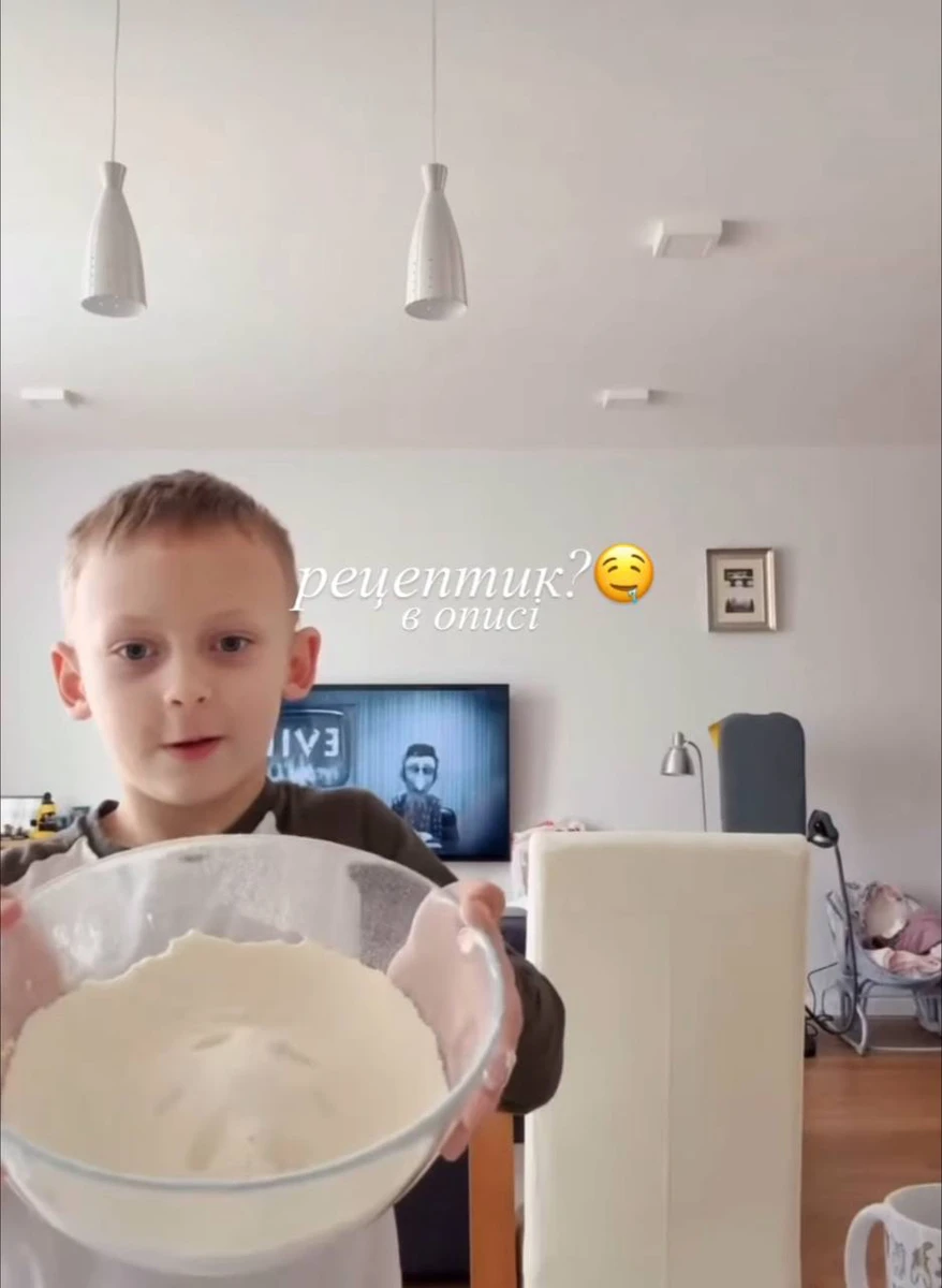 Син Кошмал зробив тісто для вафель