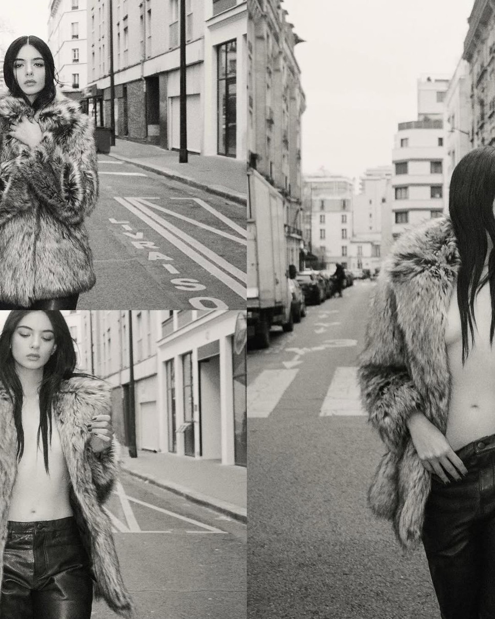 Дева Кассель з голими грудьми пройшлася на вулиці