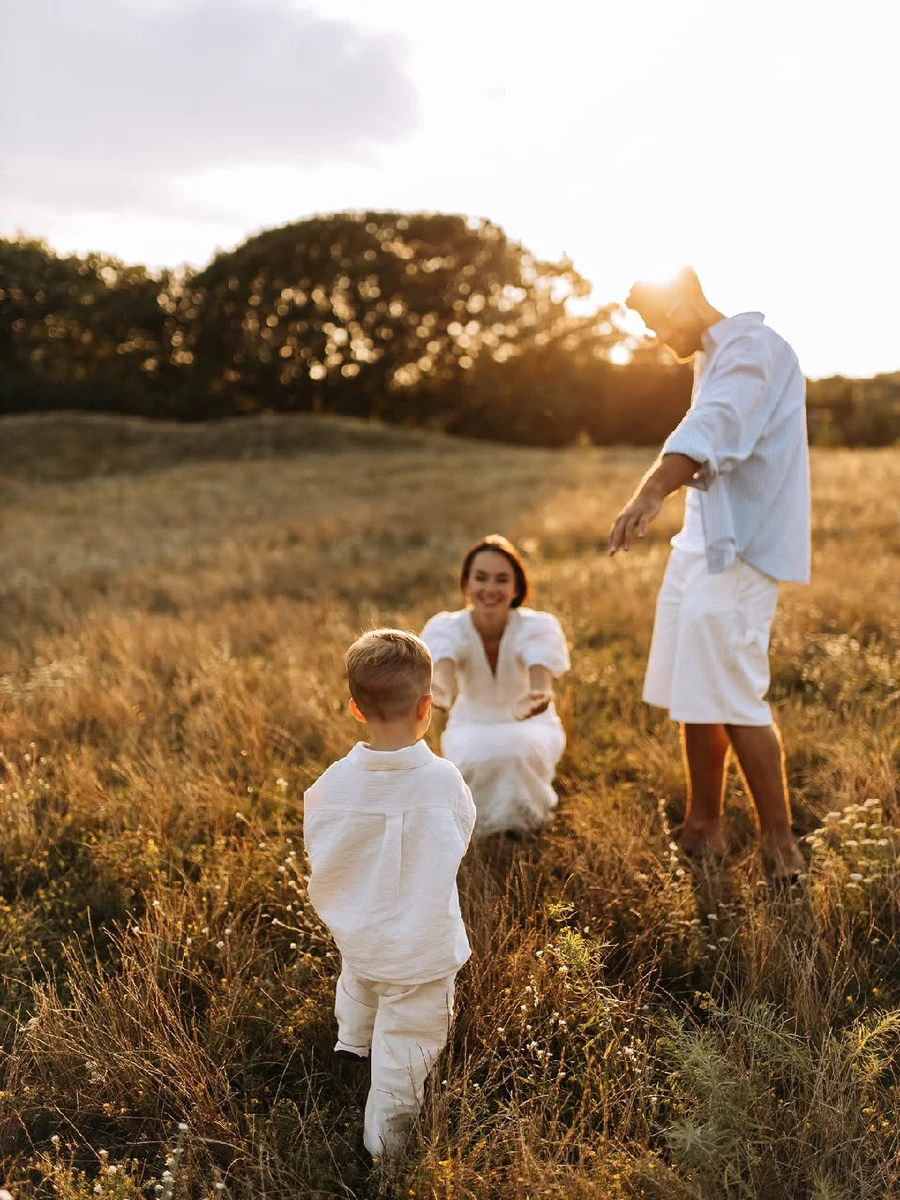 Парфільєва з чоловіком і сином