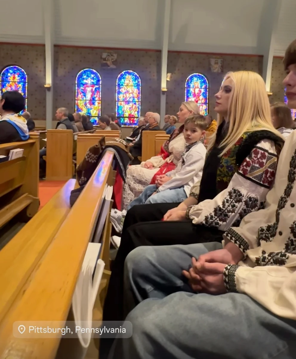 Ірина Федишин показалася у церкві в Америці на Різдво