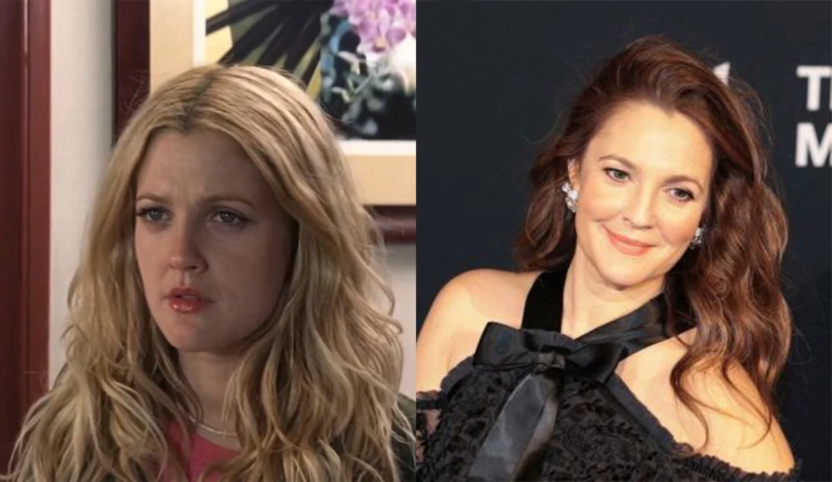 Тоді Дрю Беррімор була білявкою, а зараз перетворилася на шатенку