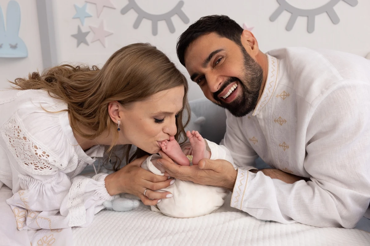 Козловський з дружиною та сином