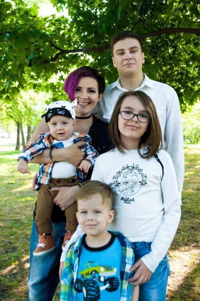 Марина Одольська з дітьми