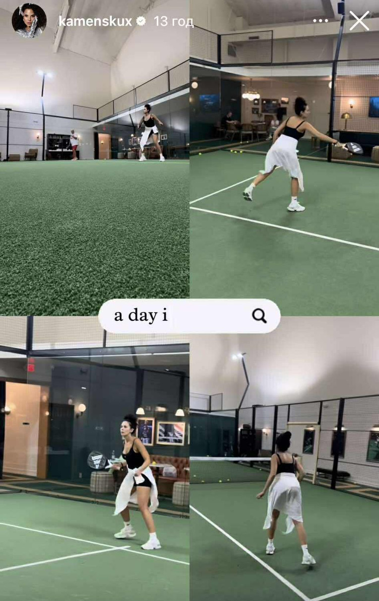 Настя показала, як грала в падель