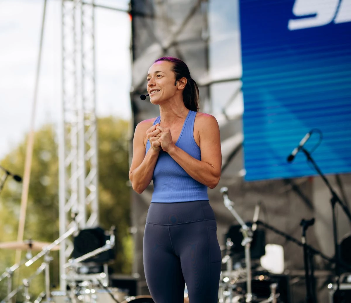 Настя Коротка теж потренувалася разом із гостями 