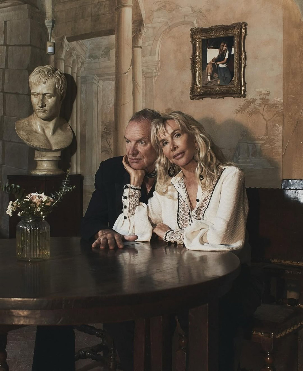 Стінг і Труді Стайлер позують для видання