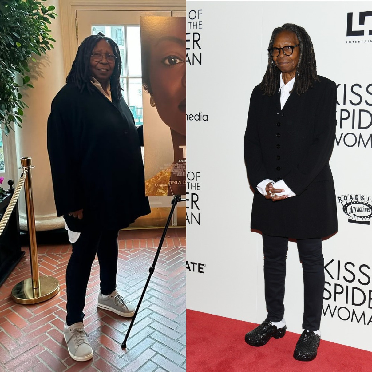 Вупі Голдберг до і після схуднення