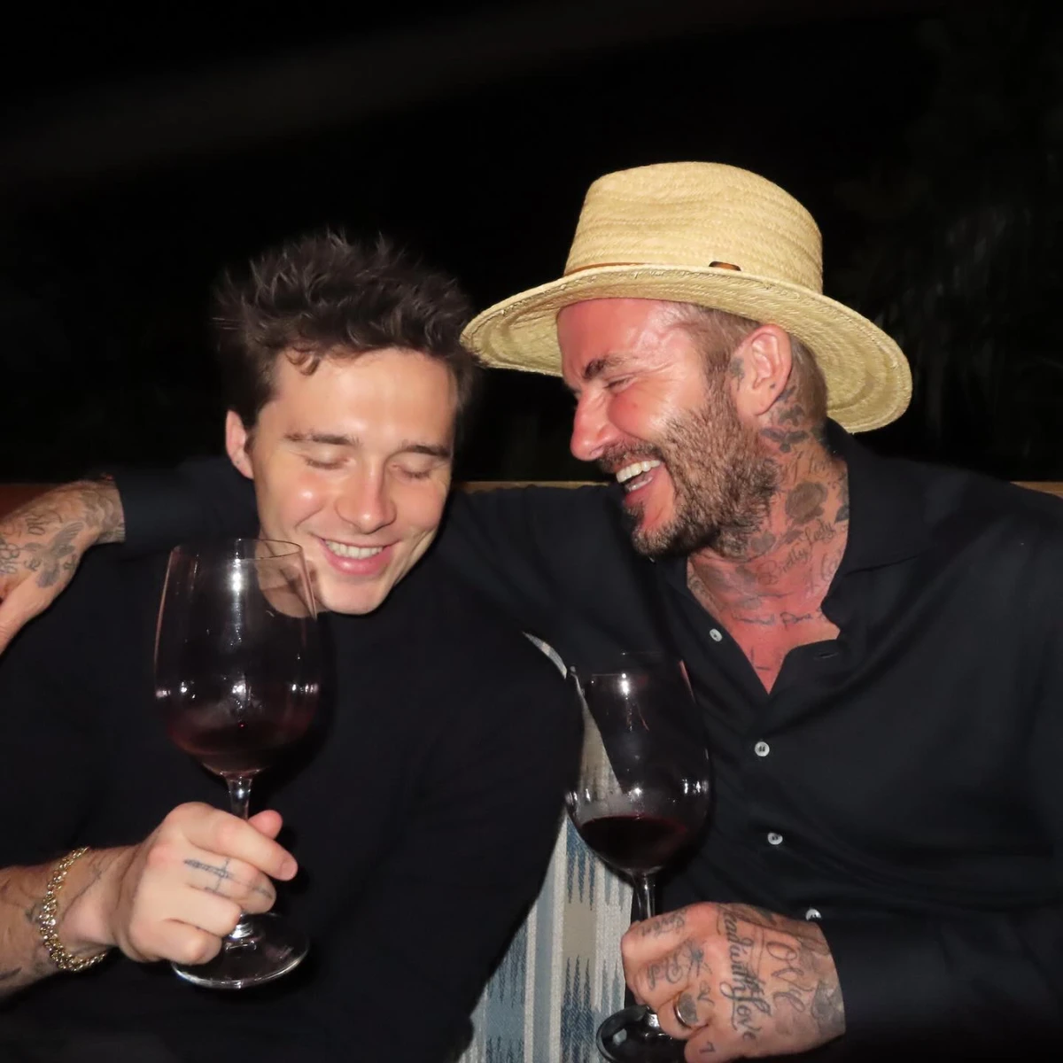 Девід із первістком Брукліном 