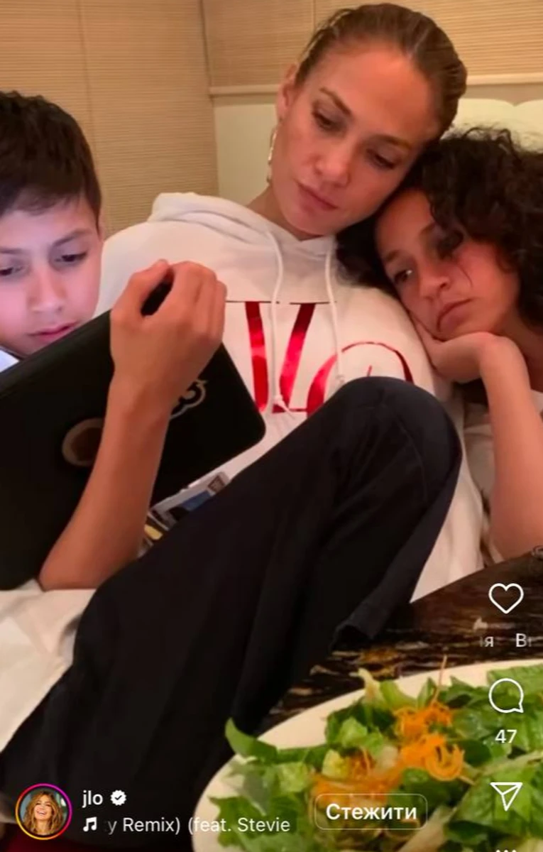 Дженніфер Лопес зі своїми дітьми