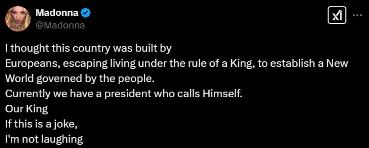 Пост Мадонни про Трампа