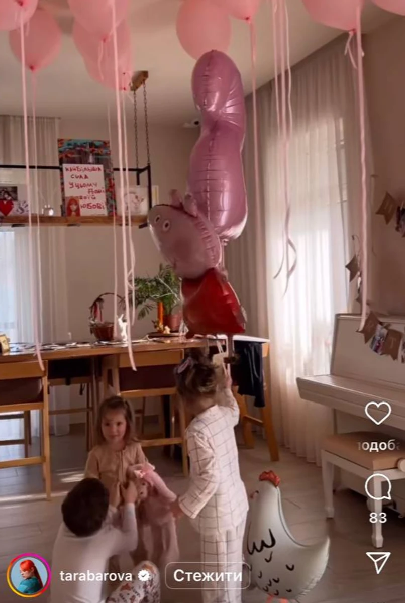 Діти Світлани Тарабарової з кульками