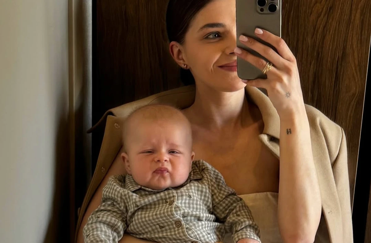 Катерина Остапчук зі своїм сином Тимофієм