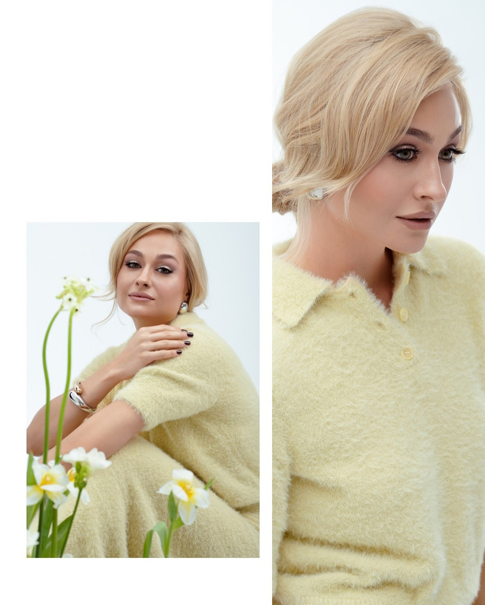 Анастасія Цимбалару у жовтому ефектно попозувала серед квітів