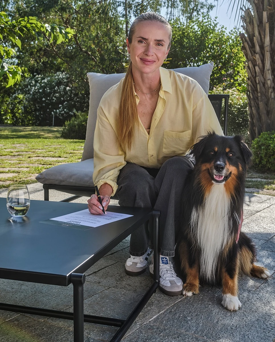 Світоліна зі своїм собакою