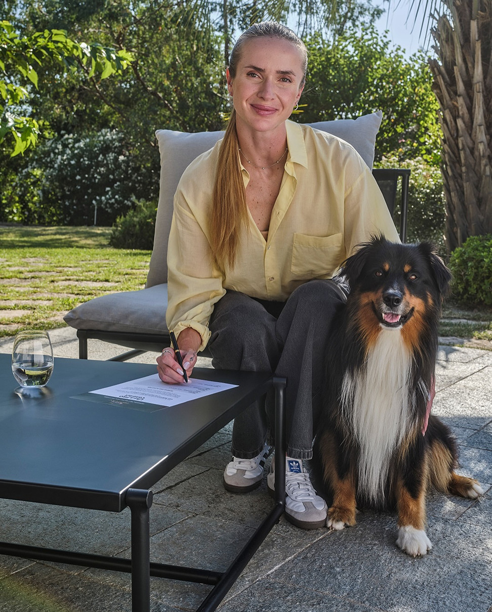 Світоліна зі своїм собакою