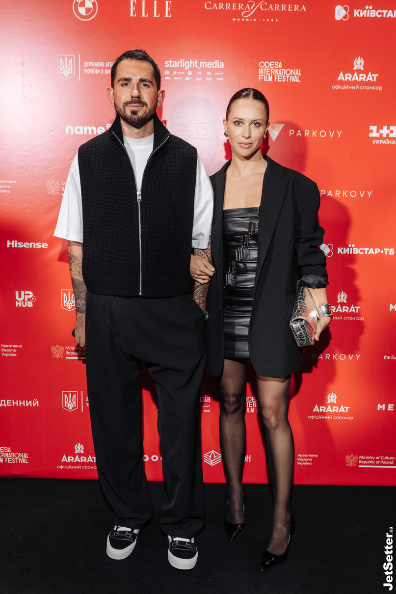 Продюсер Євген Таллер і блогерка Вікторія Маремуха на кінофестивалі ОМКФ