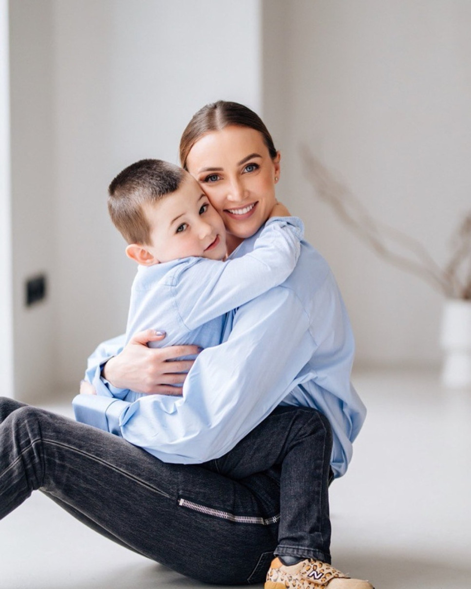 Ганна Різатдінова разом з сином