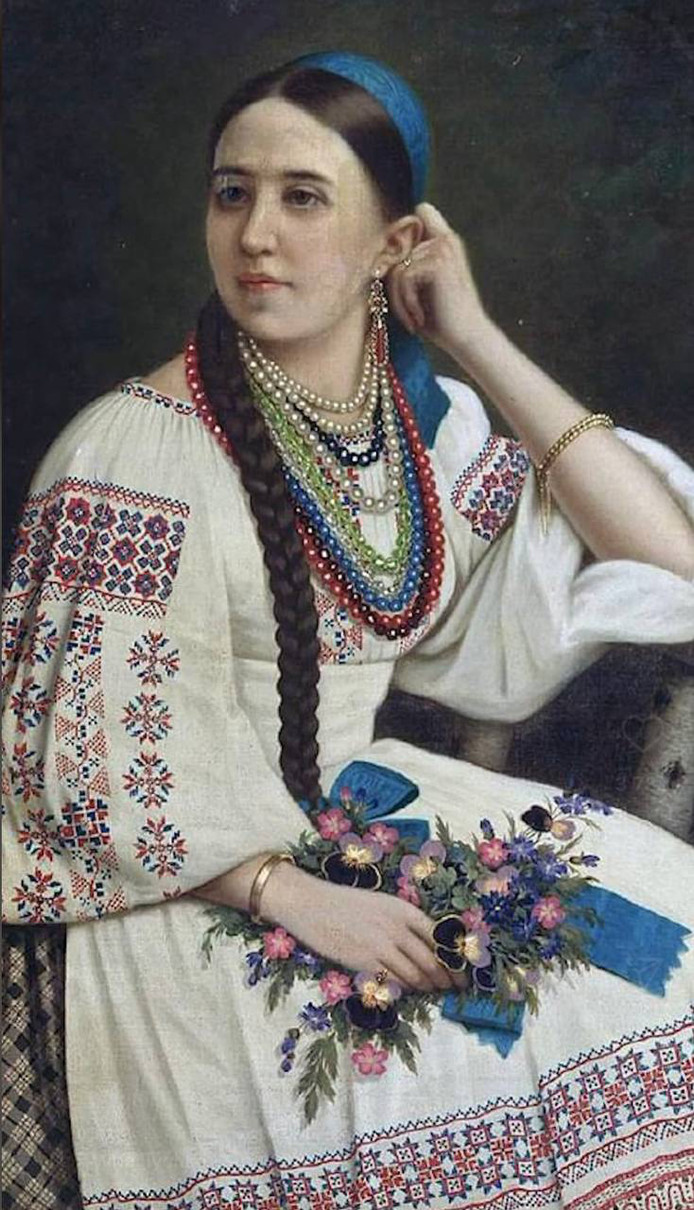 Картина Брянського Портрет дівчини у вишиваній сукні