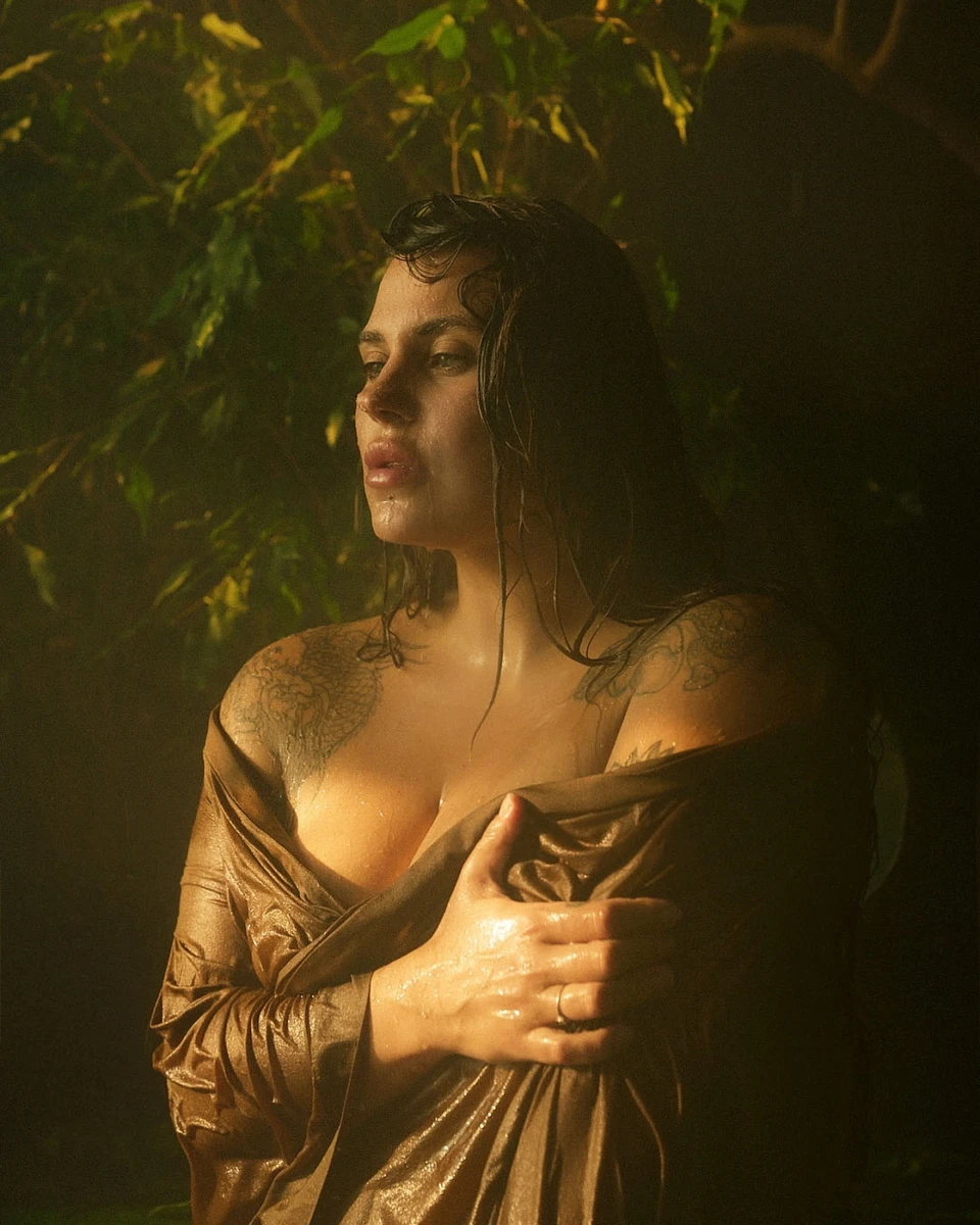 Саша Заріцька з оголеними плечима