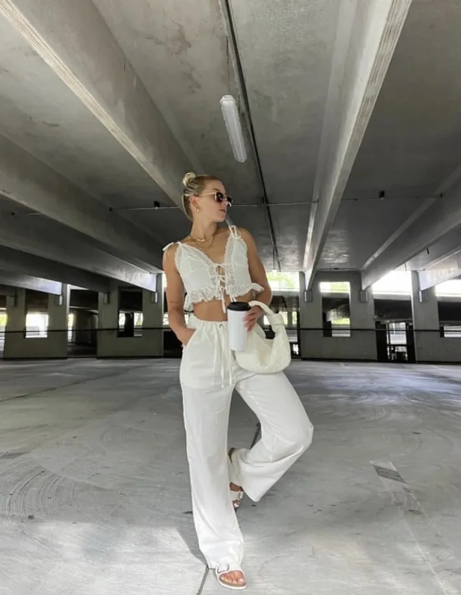 Поєднання лляних штаних