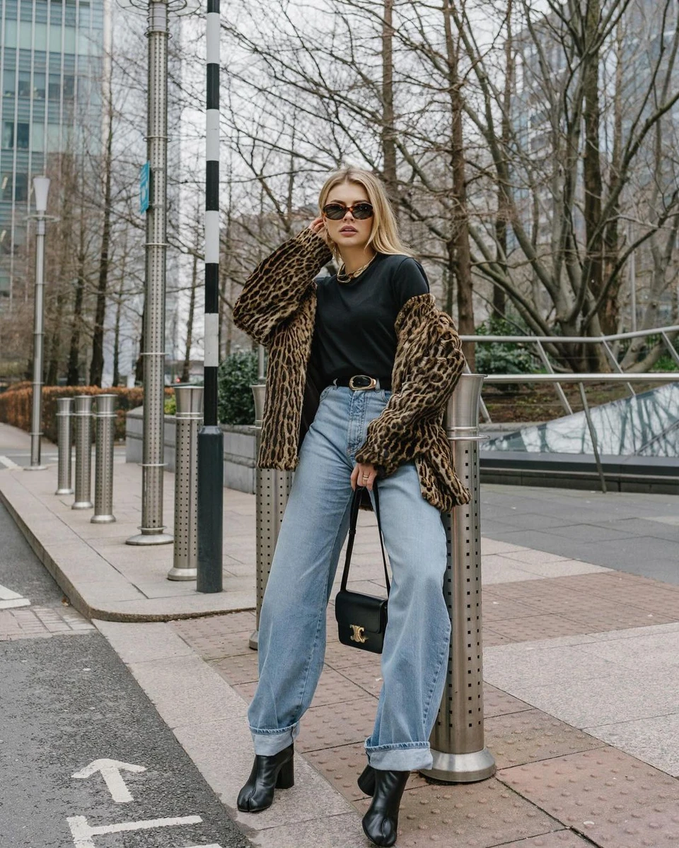 Влада Зінченко у леопардовій шубі