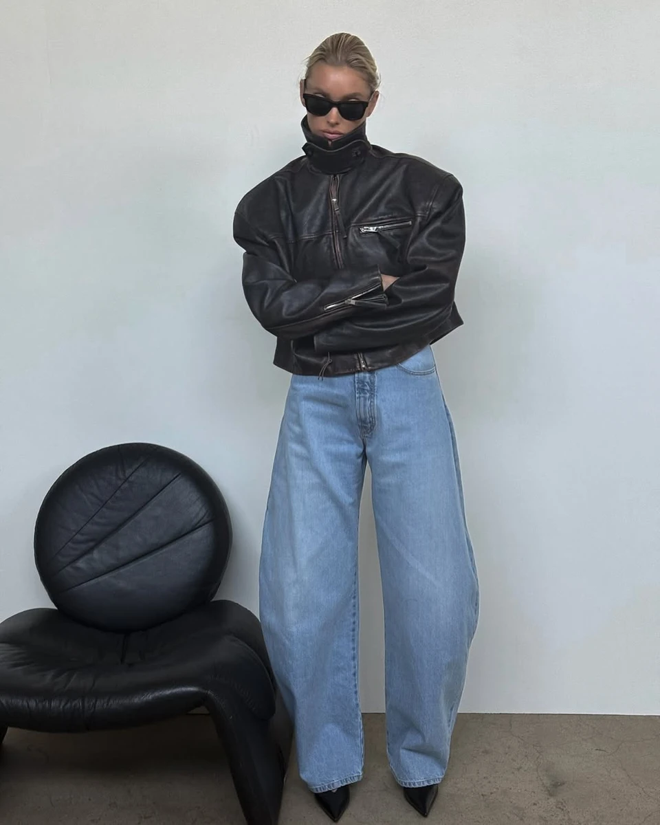 шкіряний бомбер