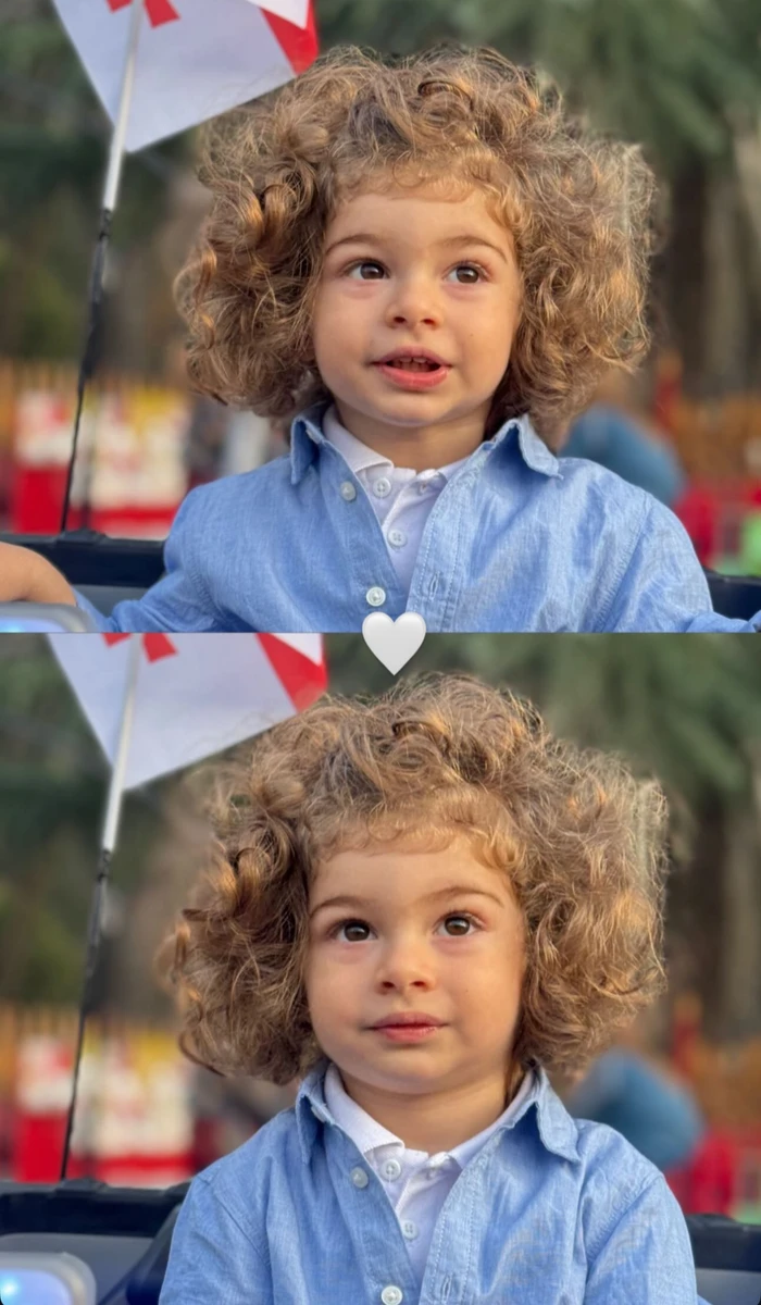 Син Іраклі Макацарії попозував перед камерою