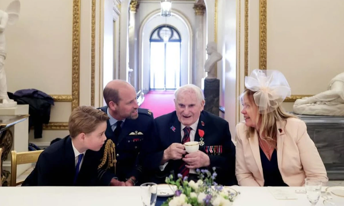 Принц Вільям зі старшим сином провів розмову з ветеранами